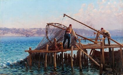 Fishermen Bringing in the Catch