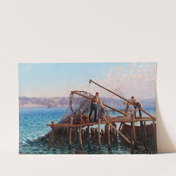 Fishermen Bringing in the Catch by Fausto Zonaro