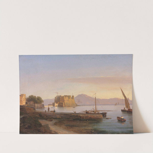 Fishermen Castel dell’ Ovo, Naples by Antonie Sminck Pitloo