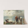 Fishermen hauling in nets on Lake Chiemsee by Josef Wopfner