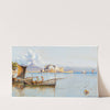Fishermen in the Gulf of Naples, Vesuvius in the background by Giuseppe Carelli