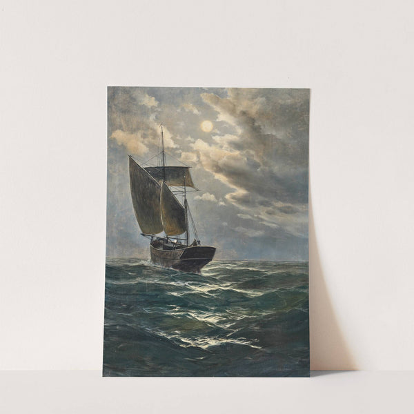 Fishermen in the moonlight by Max Jensen