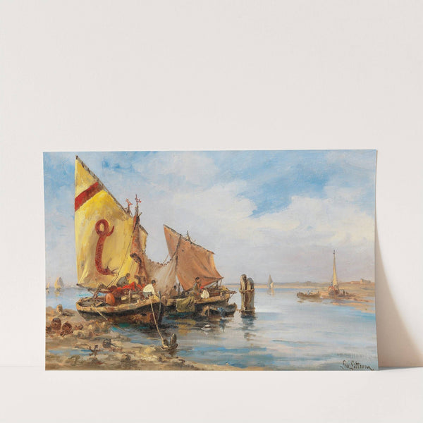 Fishermen in the Venetian Lagoon by Leontine von Littrow