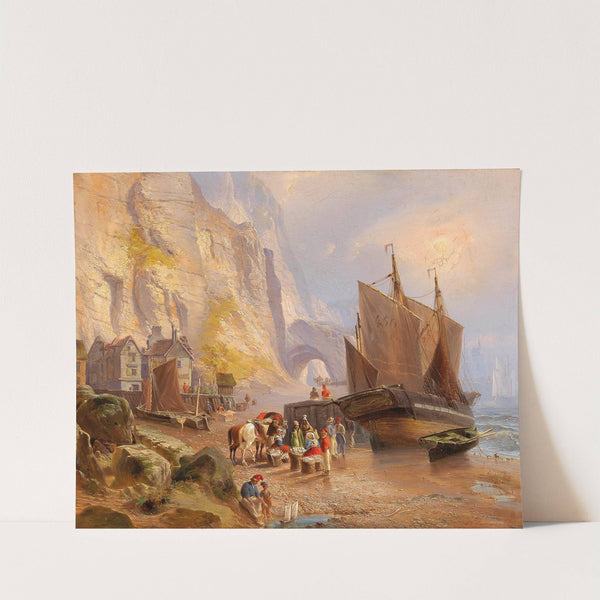 Fishermen on the Beach (1844) by Fritz Bamberger