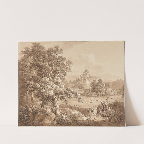 Fishermen on the River Zschopau by Kriebstein Castle, Saxony by Adrian Zingg