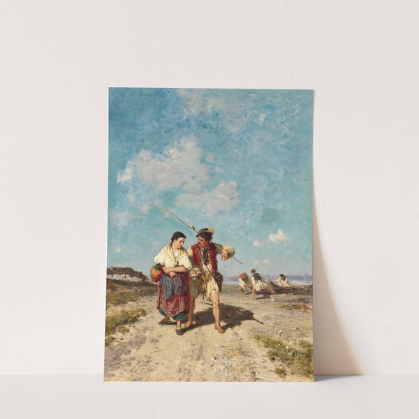 Fishermen returning home by Pal Böhm