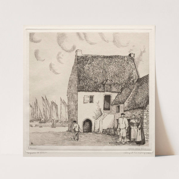 Fishermen’s Quarters (1933) by Jean-Émile Laboureur