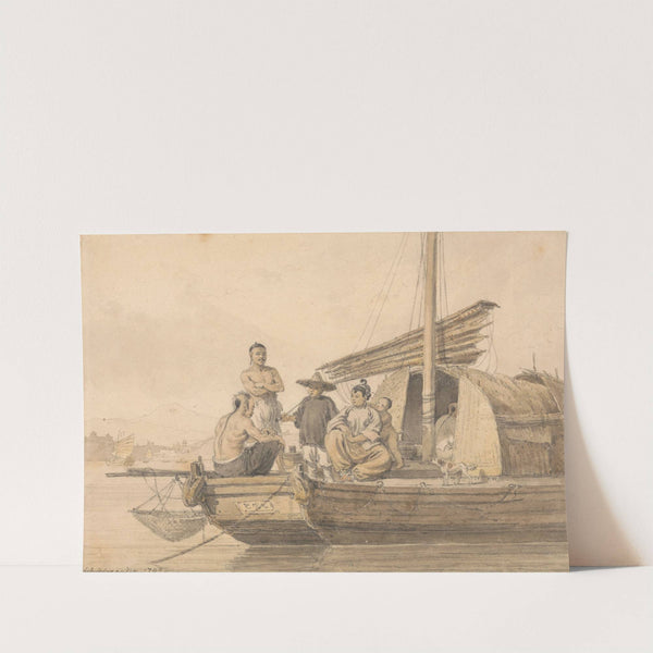 Fisherpeople on a Junk by William Alexander