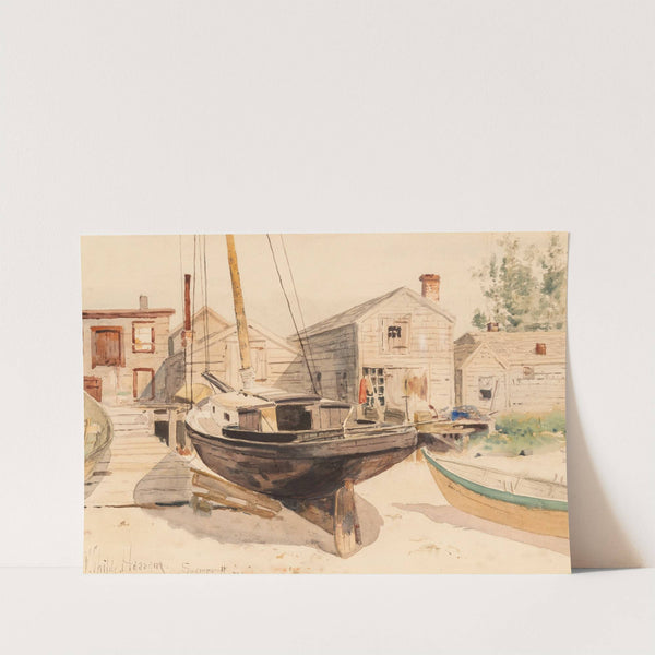 Fishhouses Swampscott (1882) by Childe Hassam