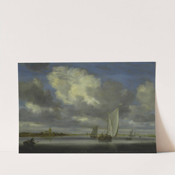 Fishing and Sailing Boats under a Broad Sky by Jacob Salomonsz. van Ruysdael