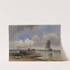 Fishing boat on the shore at Hastings by Charles Bentley