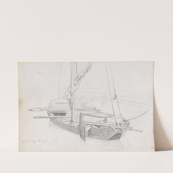 Fishing boat, Überlingen by Hans Gude