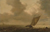 Fishing boat with the wind in the sails