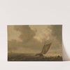Fishing boat with the wind in the sails by Pieter Mulier the Elder