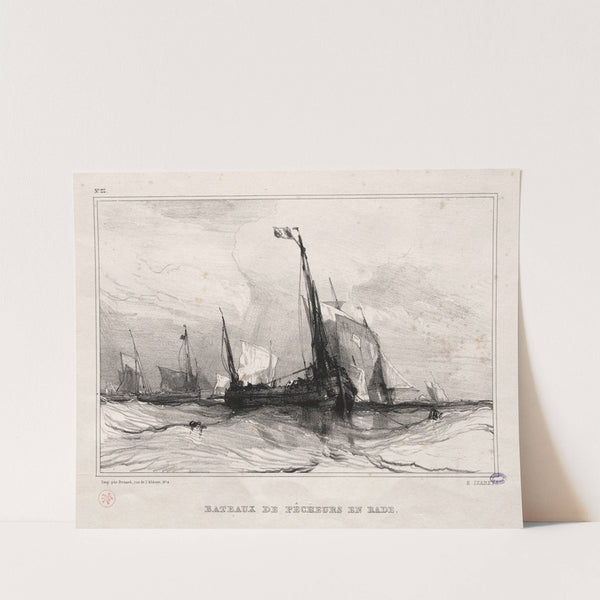 Fishing Boats at Anchor (1836) by Eugène Isabey