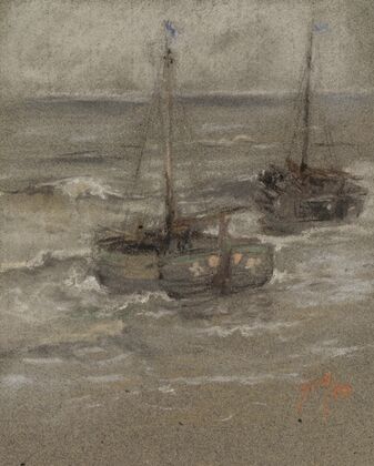 Fishing Boats At Anchor (1884)