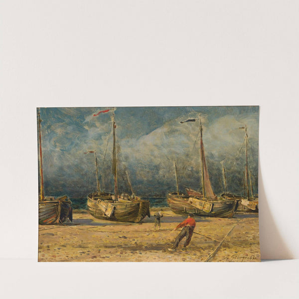 Fishing boats at the seaside (1884) by Aleksander Gierymski