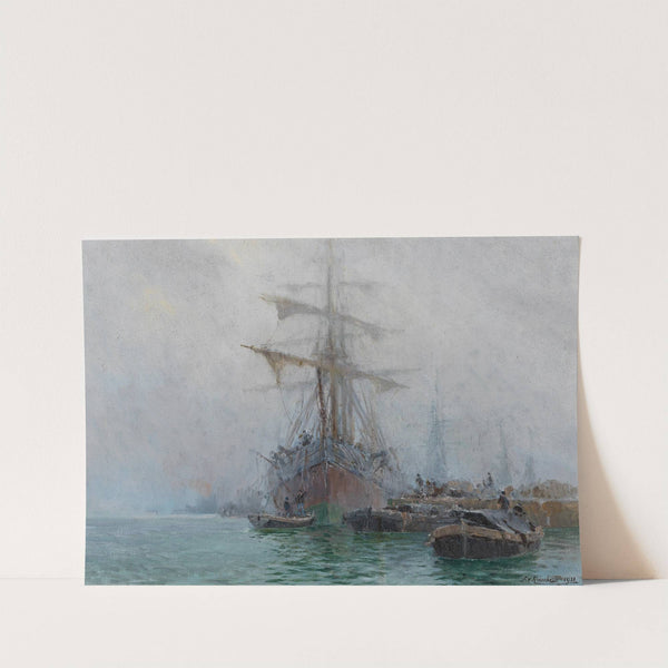 Fishing Boats by the Jetty by August von Ramberg