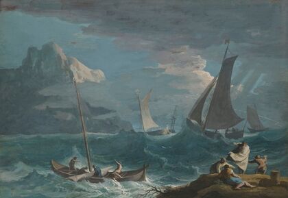 Fishing Boats in a Storm