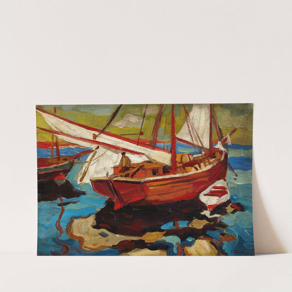 Fishing Boats in Hafen by Gerassim Semenovich Golovkov