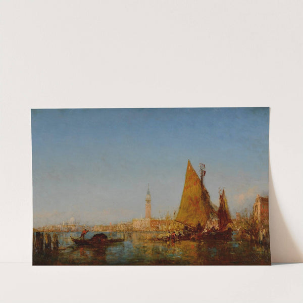 Fishing Boats in the Bacino, Palazzo Ducale and the Campanile Beyond by Félix Ziem