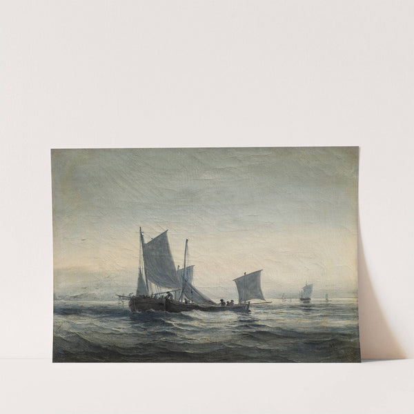 Fishing-Boats In The Channel (1844) by Anton Melbye