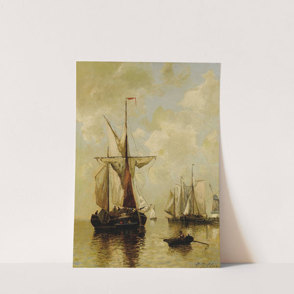 Fishing Boats in the Harbor by Paul Jean Clays