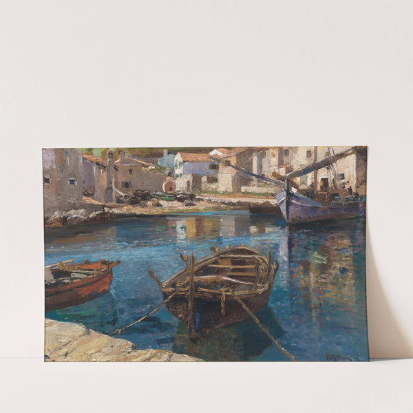 Fishing Boats in the Harbour by Leontine von Littrow