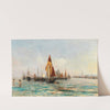 Fishing Boats near Venice by Theodor Freiherr von Ehrmanns
