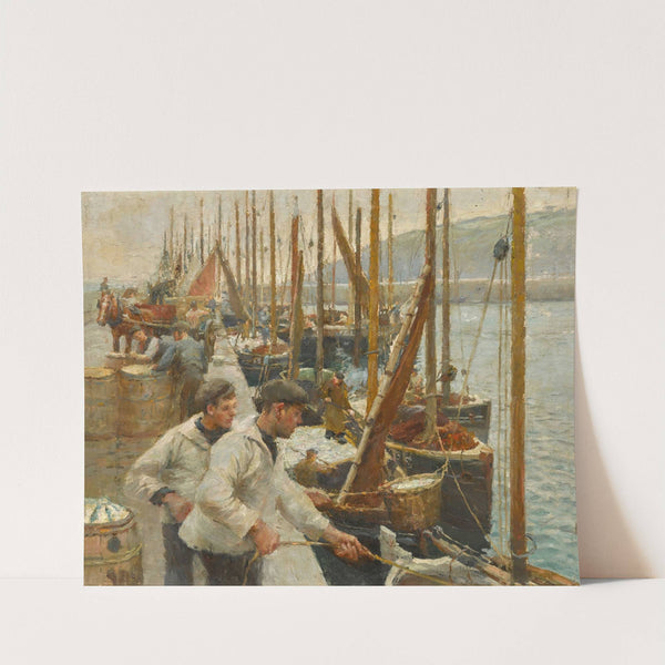 Fishing Boats, Newlyn by Harold Harvey