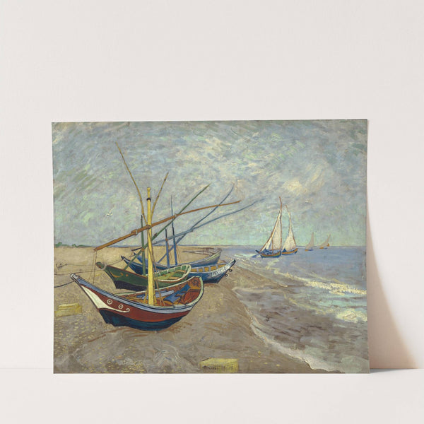 Fishing boats on the beach at Les Saintes-Maries-de-la-Mer (1888) by Vincent van Gogh