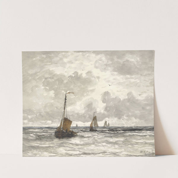 Fishing Boats on the Breakers by Hendrik Willem Mesdag