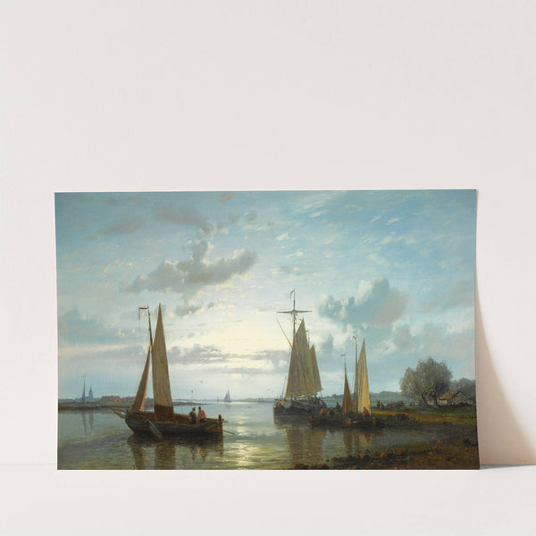 Fishing Boats On The Scheldt by Abraham Hulk