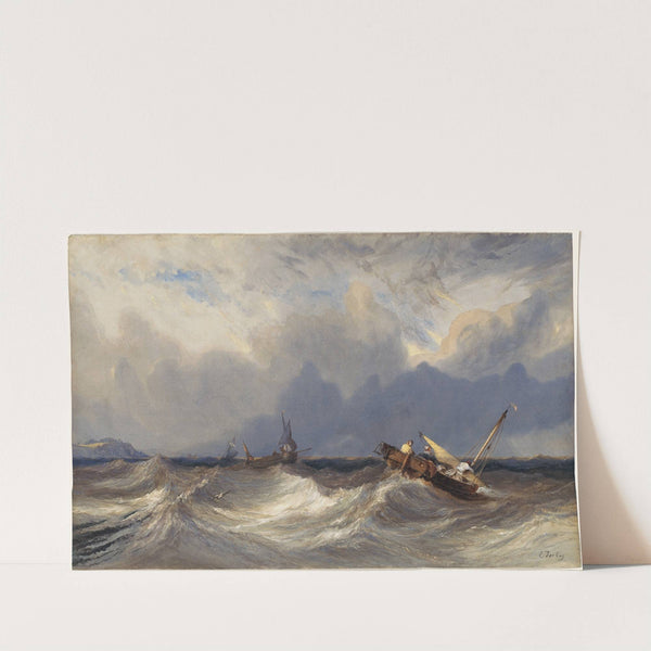 Fishing Boats Tossed before a Storm (c. 1840) by Eugène Isabey