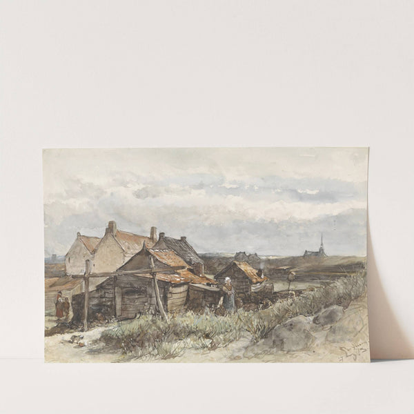 Fishing Family Houses in Scheveningen by Johannes Bosboom