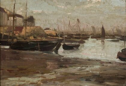 Fishing port, sketch