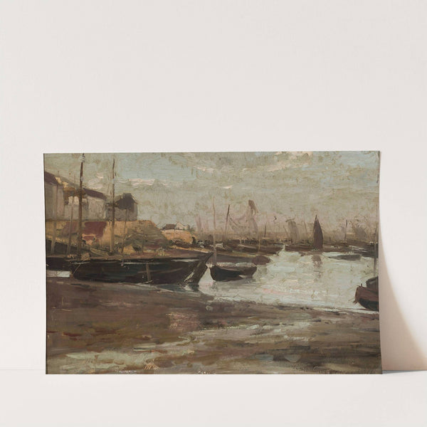 Fishing port, sketch (1890) by Aleksander Gierymski