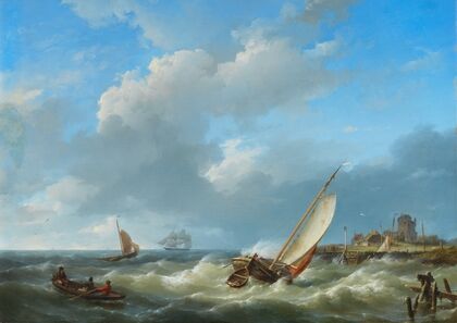 Fishing vessels in a squall