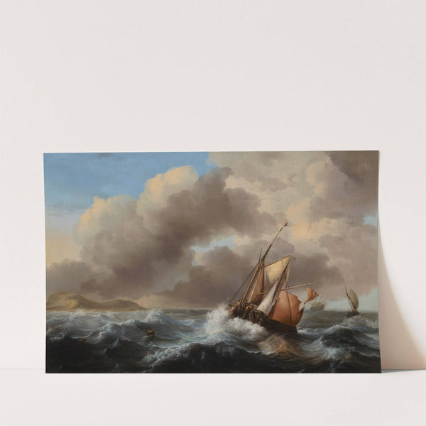 Fishing Vessels Offshore in a Heavy Sea (1684) by Follower of Ludolf Backhuysen