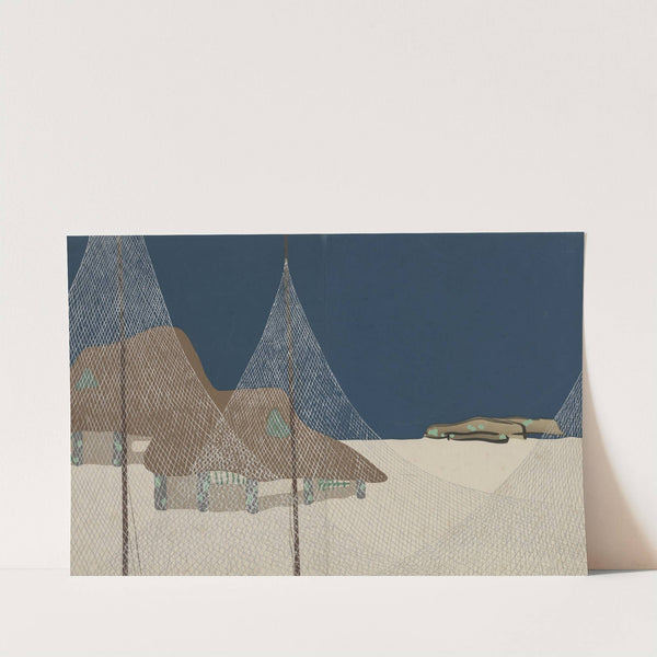 Fishing Village (Ryoson) (1909-1910) by Kamisaka Sekka