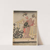 Fishing with a Four-Armed Scoop-net (Yotsu Deami) (left component of triptych) (late 18th century – ca. 1806) by Kitagawa Utamaro