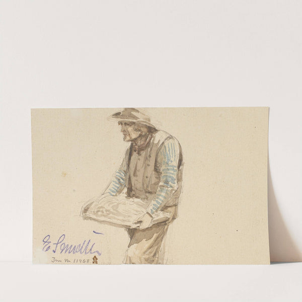 Fisker, der bærer en bakke by Hans Smidth