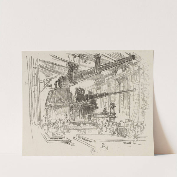 Fitting Guns in Turrets by Joseph Pennell