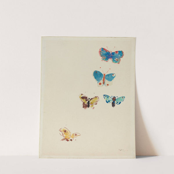 Five Butterflies by Odilon Redon