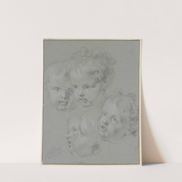 Five child's heads by Jacob de Wit