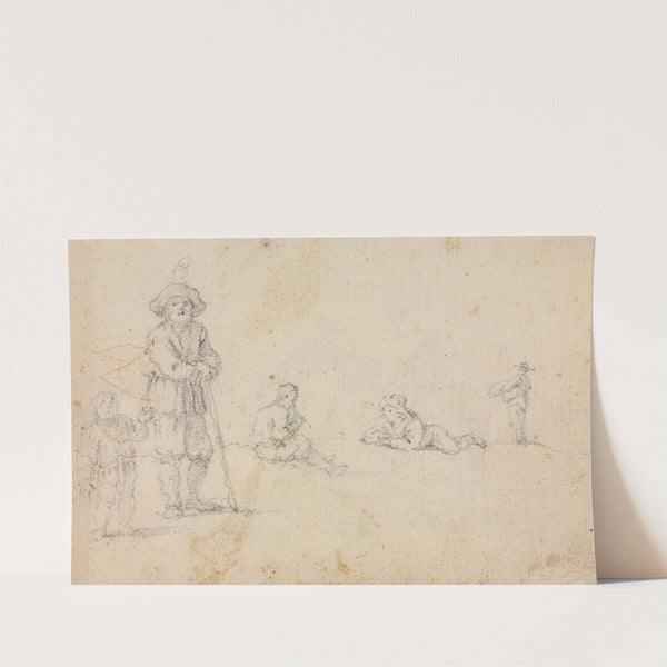 Five Figure Studies by Anonymous