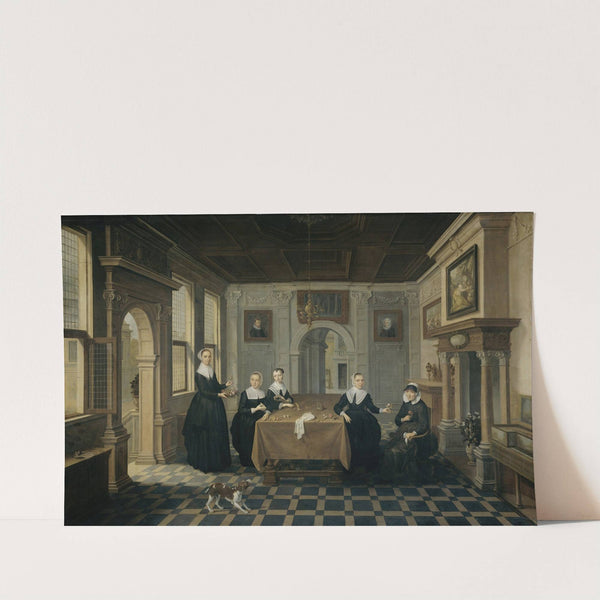 Five Ladies in an Interior by Dirck Van Delen