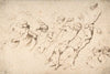 Five Nude Male Figures Punishing Another