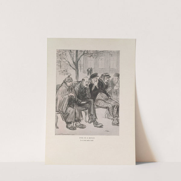 Five on a Bench (1916-1917) by Louis Raemaekers