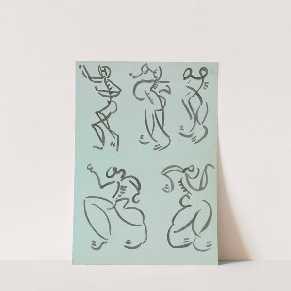 Five Studies of Dancing Figures by Henri Gaudier-Brzeska